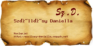 Szőllősy Daniella névjegykártya